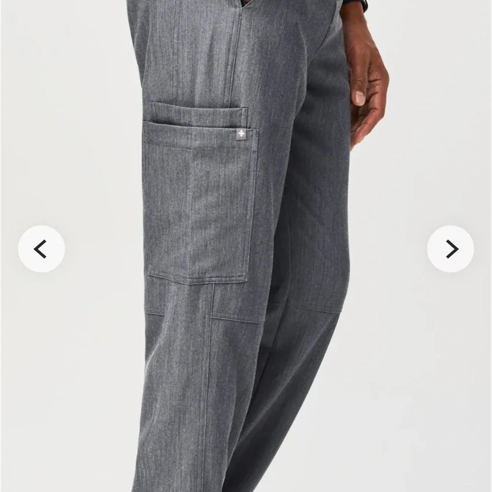 Figs Mens Axim Cargo Scrub Pants Size XL Graphite Gray